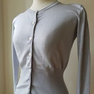 Gentryportofino Silk Long Sleeve Cardigan Top Size 46